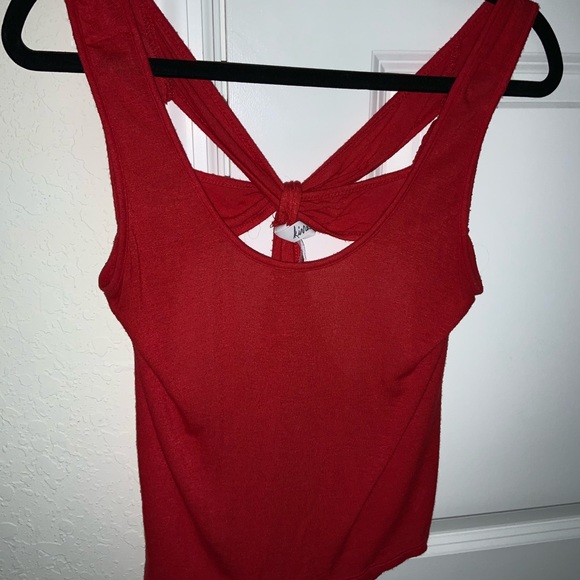 Open back red top - Picture 2 of 2